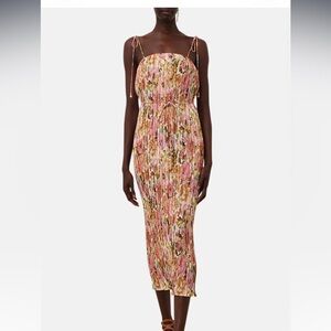 Zimmerman Golden Pleated Dress